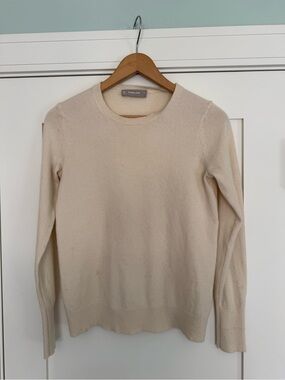Everlane Cashmere Cream Crewneck Sweater — Soft Neutral Knit Women’s Size Small